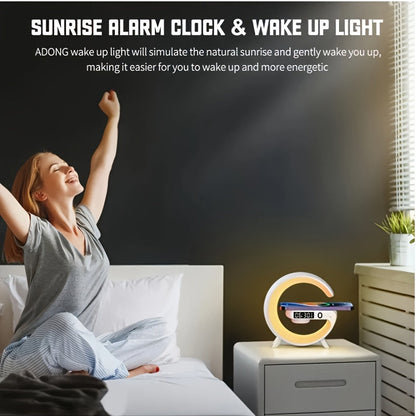 Wireless Charger Lamp with Bluetooth Speaker