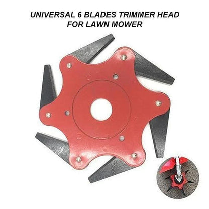 Universal 6-Steel Razor Trimmer Head – Perfect Lawn Edging