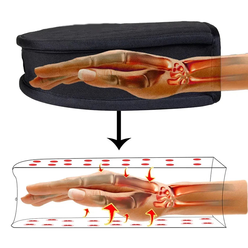Hand therapy glove with infrared light device