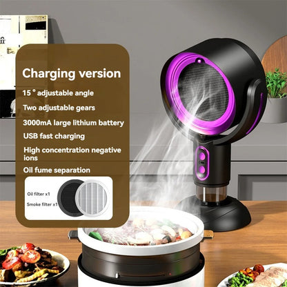 Air purifier fan portable smoke odour remover