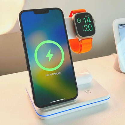 Wireless Charging Station for Phone Watch Earbuds