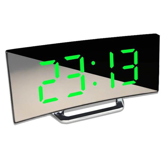 LED Digital Alarm Clock with Curved Display