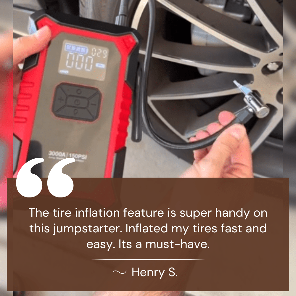 Car Jump Starter with Air Compressor