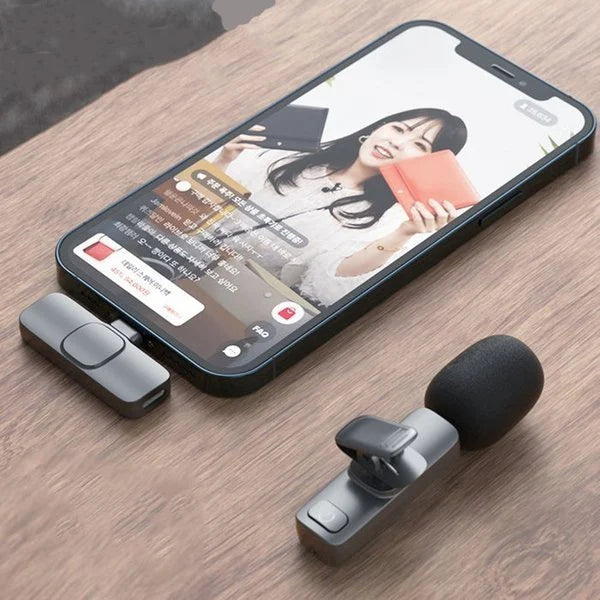 Wireless Lavalier Microphone - 20m Range, Compatible with Many Devices