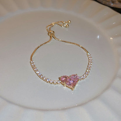 Moissanite Bracelet - Comes in a beautiful gift box - Adjustable length