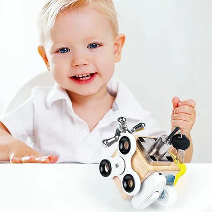 Montessori Wooden Sensory Learning Activity Cube