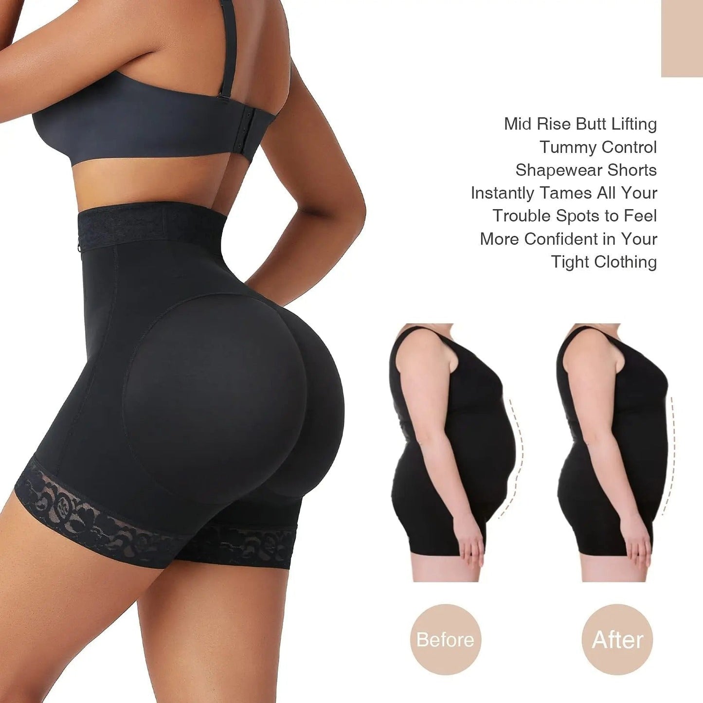 Shapewear Shorts with Tummy Control & Lift
