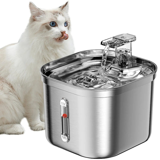 Cat Water Fountain Stainless Steel Quiet Dispenser
