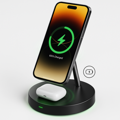 Wireless Phone Charger with MagSafe Stand