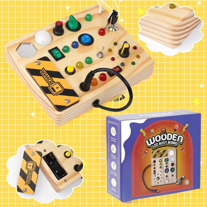 Montessori Busy Board with Lights and Switches