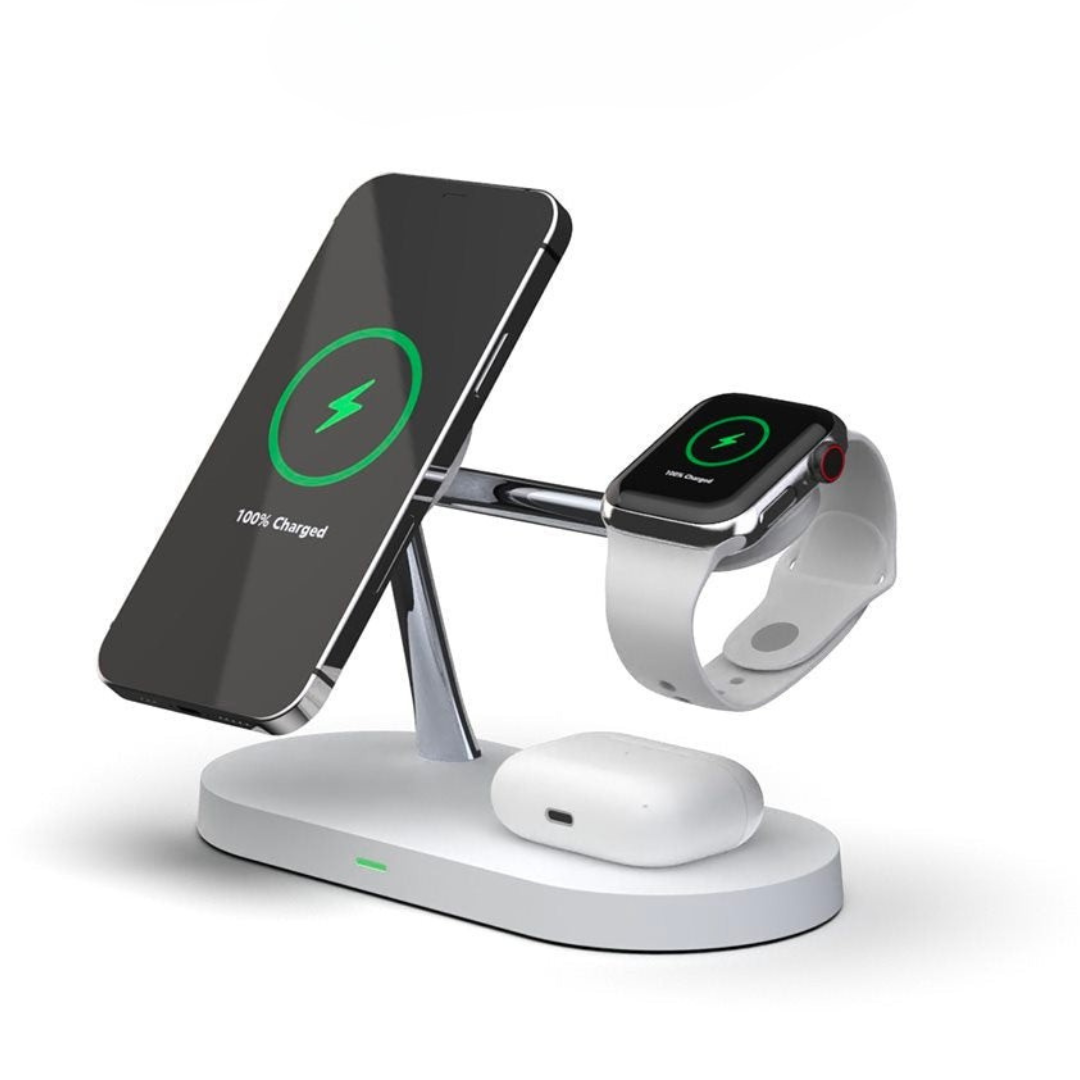 Charging Station with Wireless Pad and Watch Stand