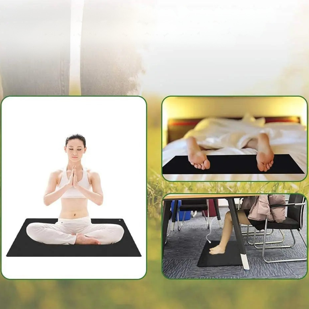 Yoga Mat with Grounding Energy Support