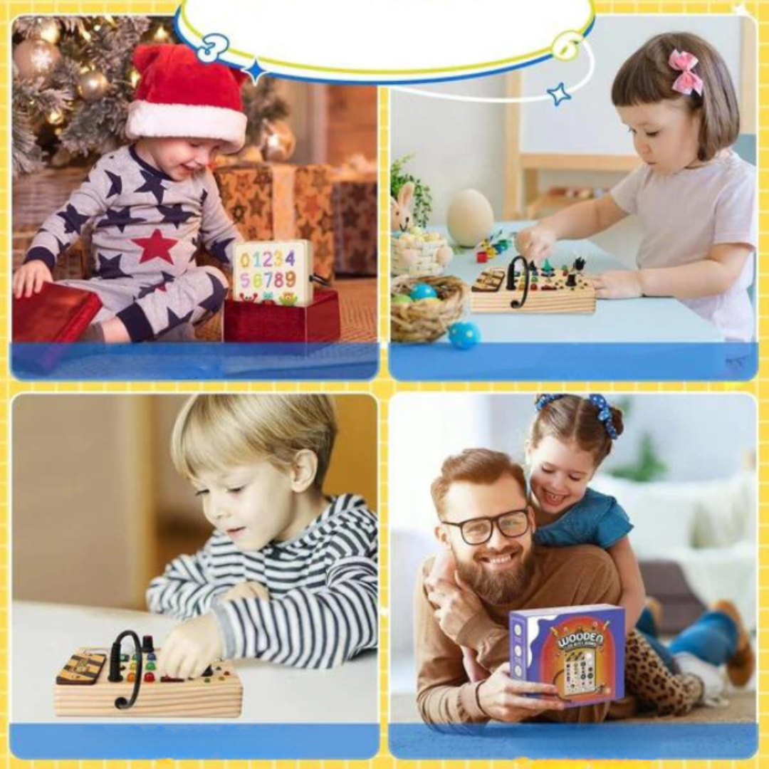 Montessori Busy Board with Lights and Switches