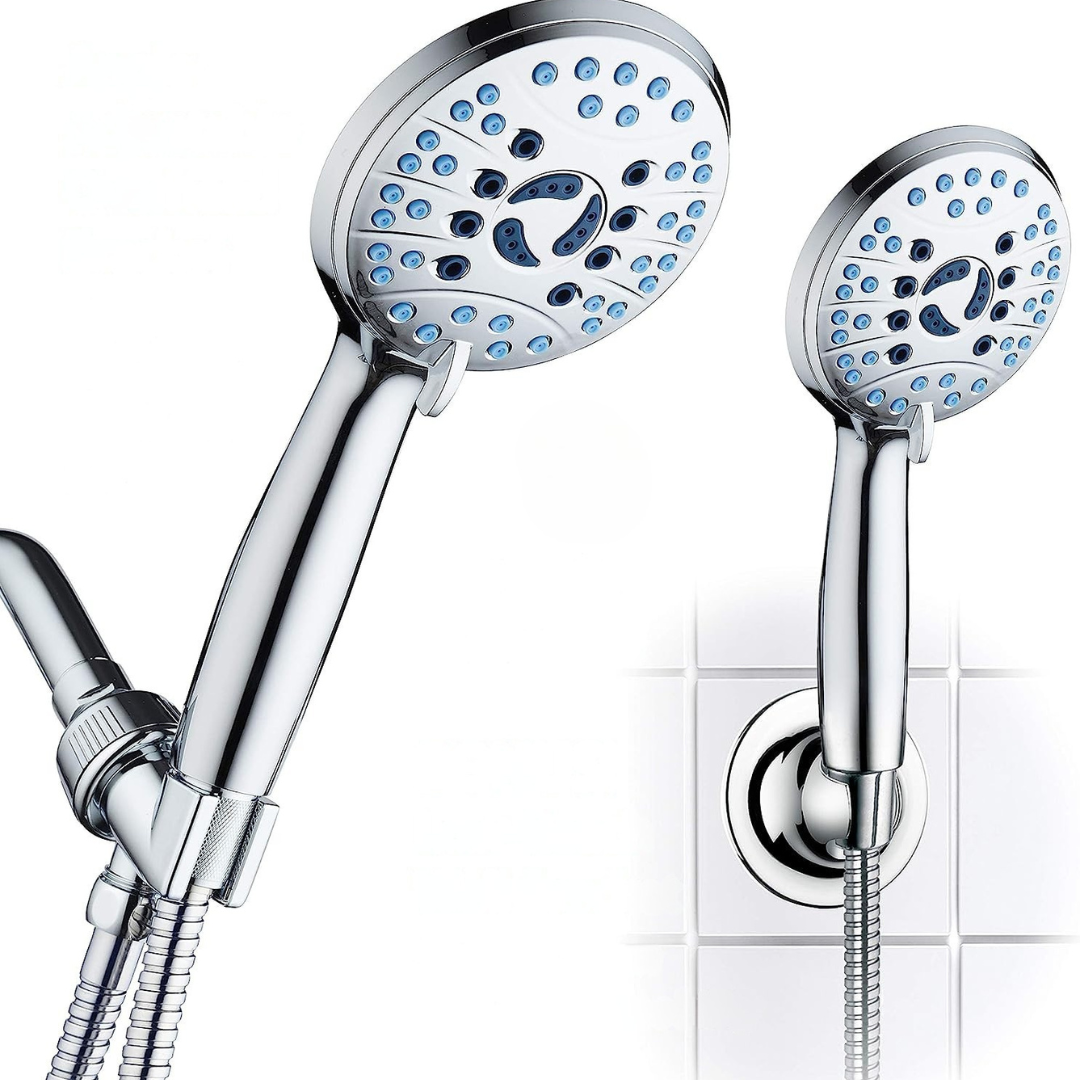 Shower Head Adjustable High Pressure Chrome Set