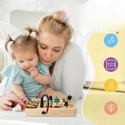 Montessori Busy Board with Lights and Switches