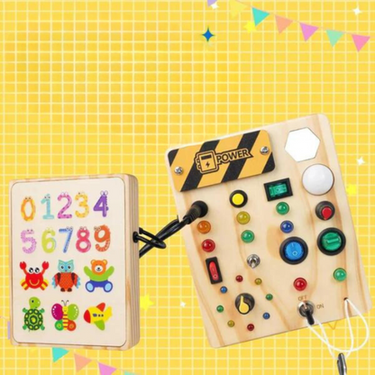 Montessori Busy Board with Lights and Switches