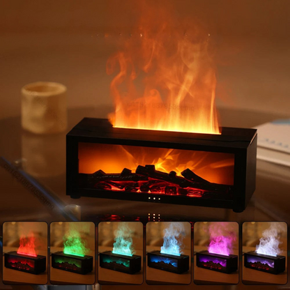 Air Humidifier with Flame Effect and Aroma Diffuser