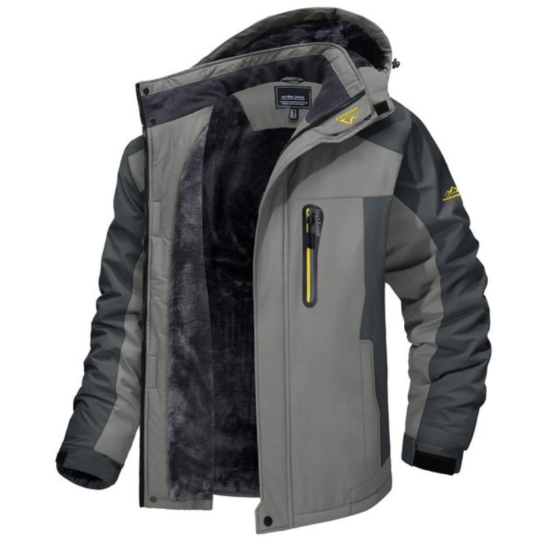 Men's Waterproof Winter Jacket with Fleece Lining
