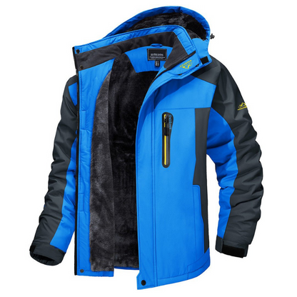 Men's Waterproof Winter Jacket with Fleece Lining
