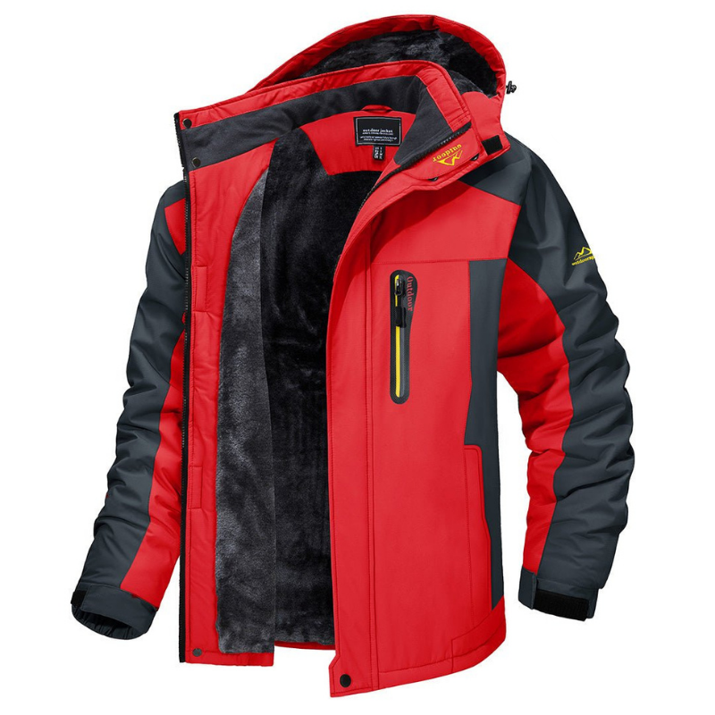 Men's Waterproof Winter Jacket with Fleece Lining
