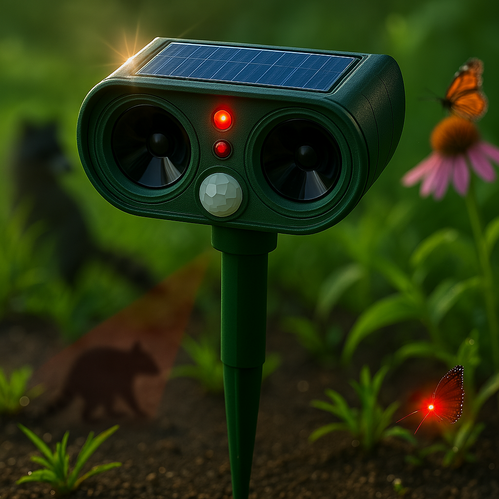 Garden Pest Repeller Solar Motion Sensor Device
