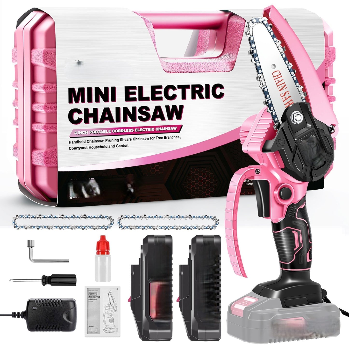 Electric Chainsaw Cordless Lightweight for Pruning