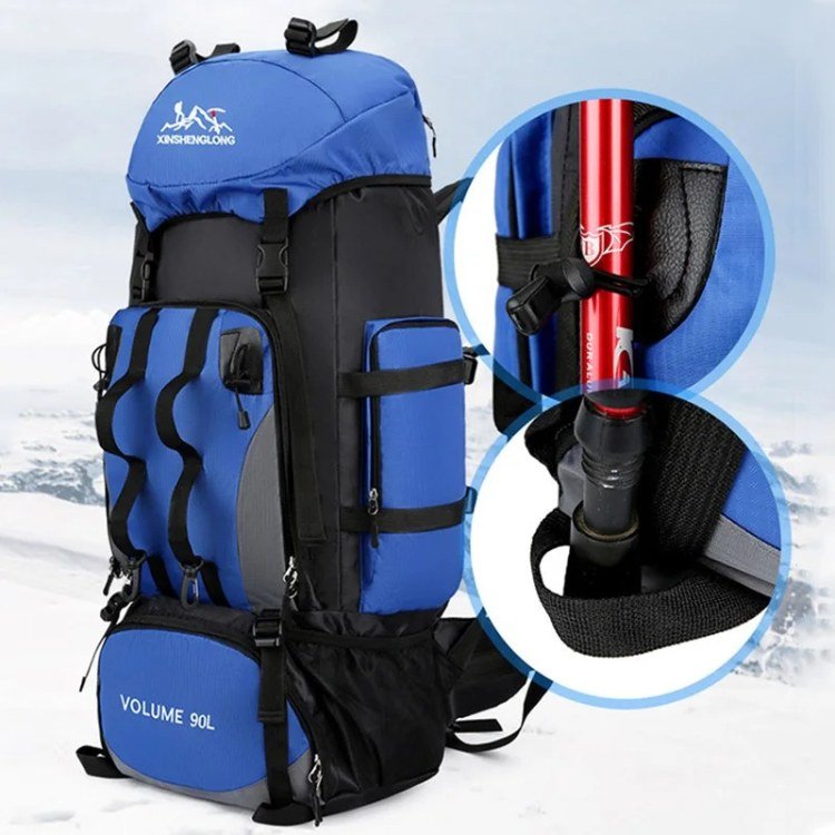 Hiking Backpack Waterproof 90L for Camping Trips