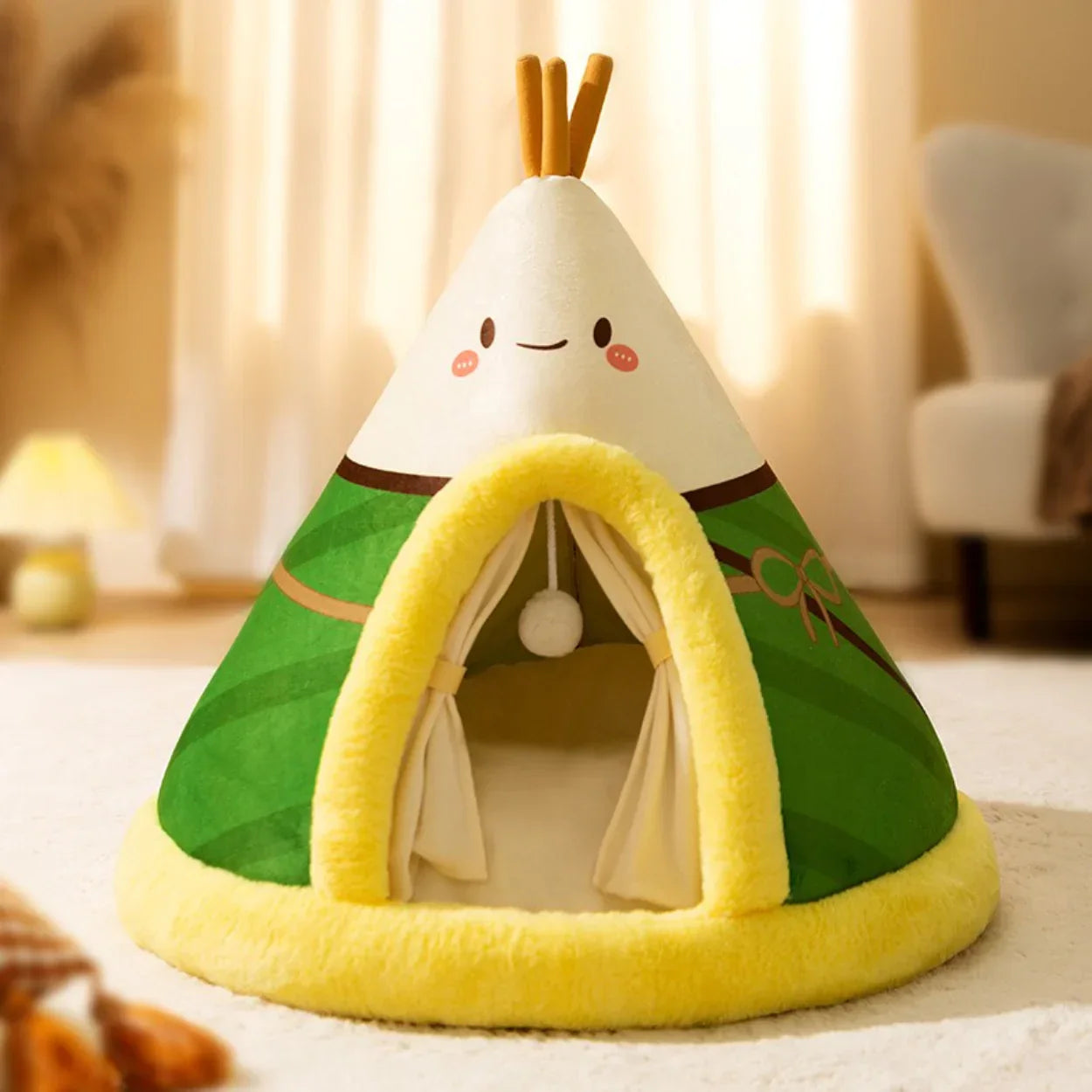 Cat Bed Tent in Soft Fleece Fabric