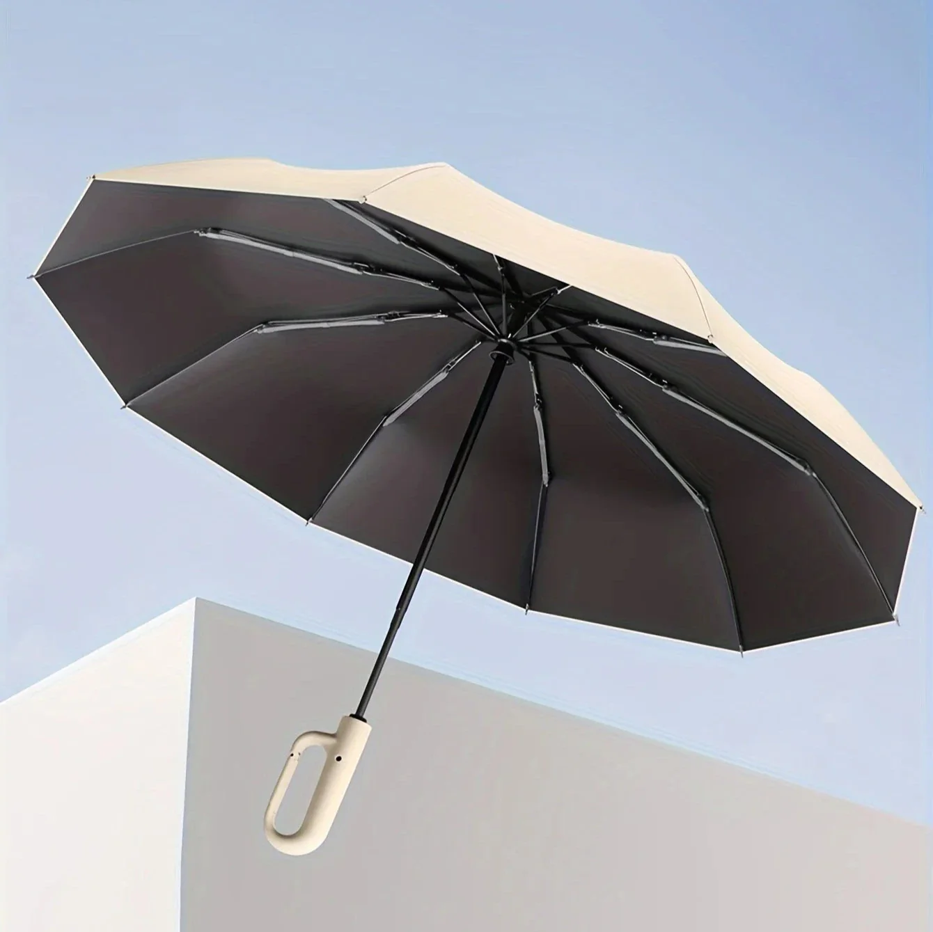 Windproof Compact Travel Umbrella with Ergonomic Handle