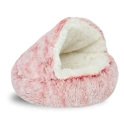 Cat Bed Plush Cave for Anxiety Relief