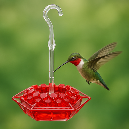 Hummingbird Feeder Red Plastic Hanging Bird Feeder
