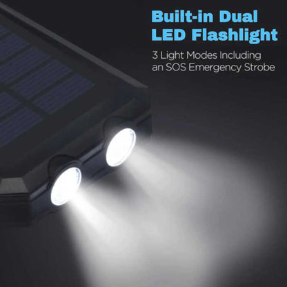 Solar Power Bank Waterproof Portable Charger
