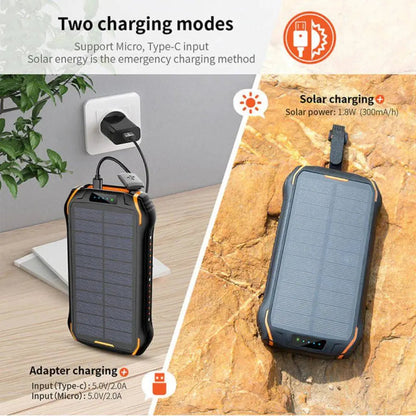 Power Bank Solar Fast Charging Outdoor Waterproof