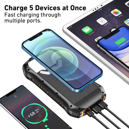 Power Bank Solar Fast Charging Outdoor Waterproof