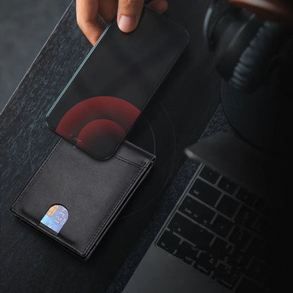 Leather Wallet Slim RFID Blocking with Tracker