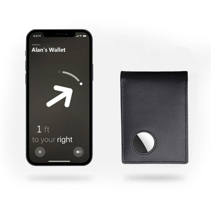 Leather Wallet Slim RFID Blocking with Tracker