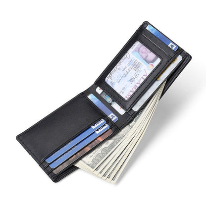 Leather Wallet Slim RFID Blocking with Tracker