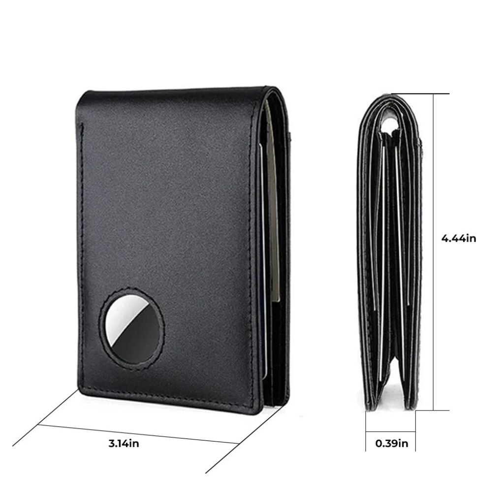 Leather Wallet Slim RFID Blocking with Tracker