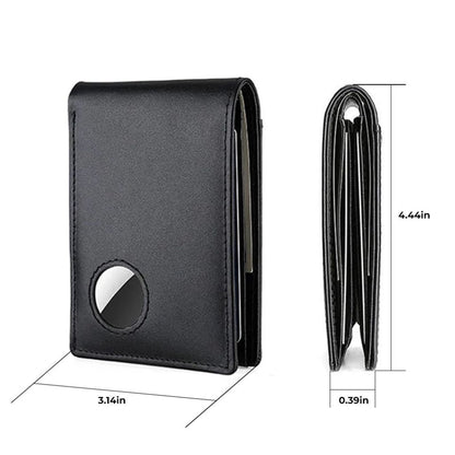 Leather Wallet Slim RFID Blocking with Tracker