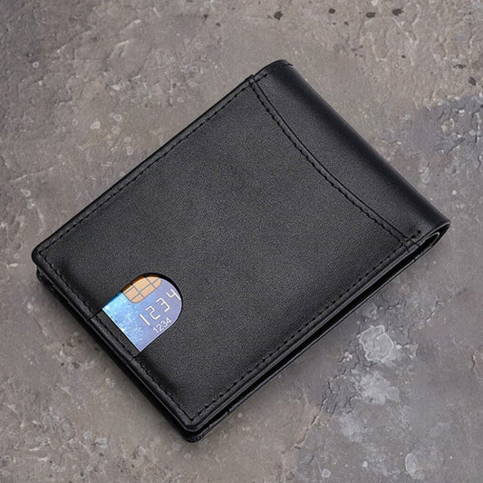 Leather Wallet Slim RFID Blocking with Tracker