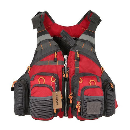 Fishing Life Vest with Multiple Storage Pockets
