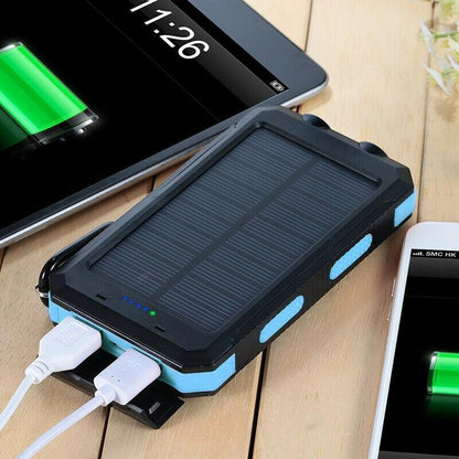 Solar Power Bank Waterproof Dual USB Charger