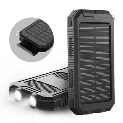 Solar Power Bank Waterproof Dual USB Charger