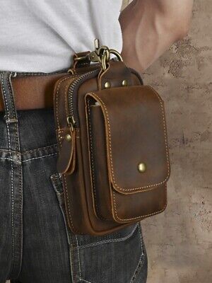Leather Belt Bag with Secure Zip Pockets