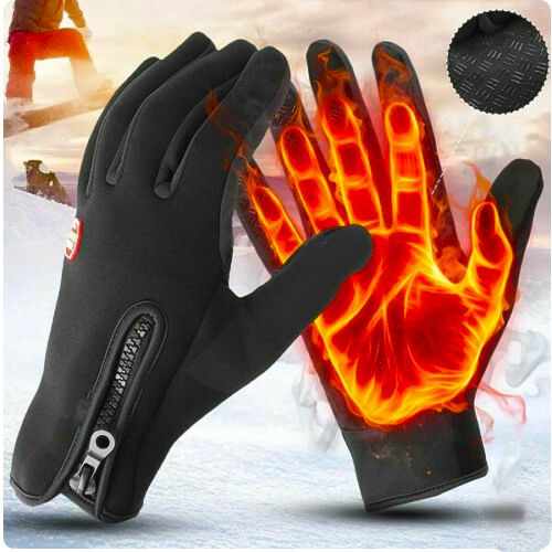 Heated Thermal Waterproof Winter Gloves Black