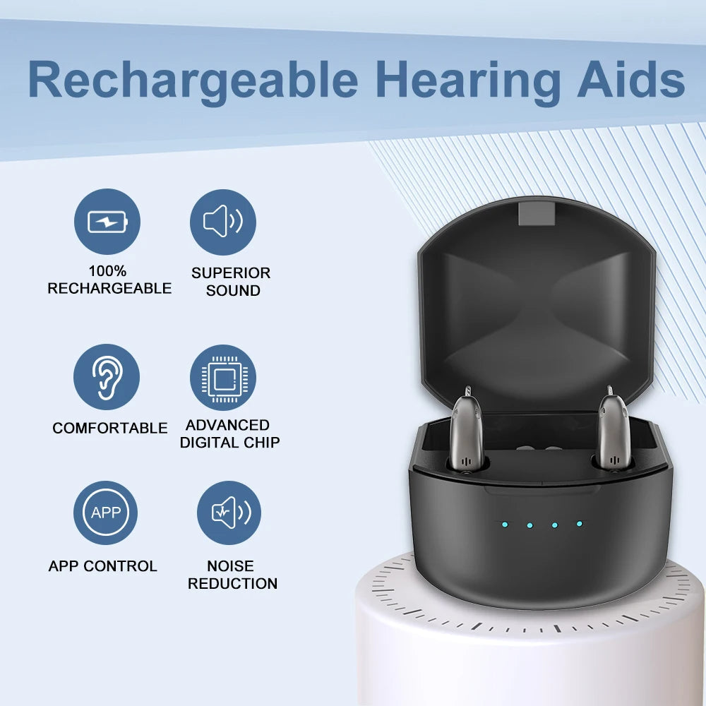Hearing Aids Bluetooth Rechargeable Noise Reducing