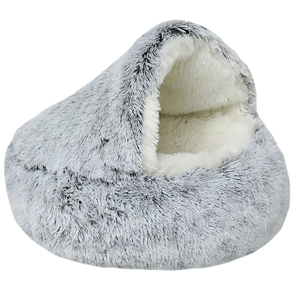 Cat Bed Plush Cave for Anxiety Relief