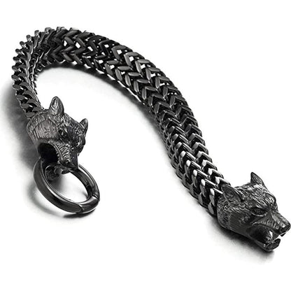 Great Gift - Men's Retro Viking Wolf Bracelet