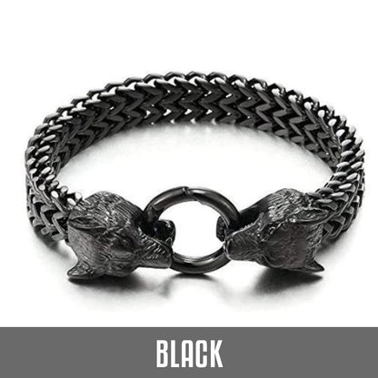 Great Gift - Men's Retro Viking Wolf Bracelet