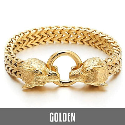 Great Gift - Men's Retro Viking Wolf Bracelet
